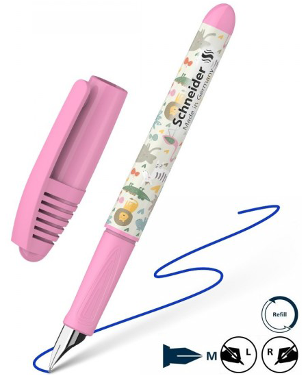 Täitesulepea SCHNEIDER Zippi Funny Safari, roosa korpus