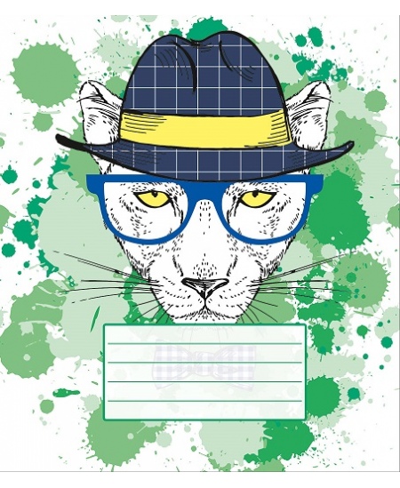 Ruuduline vihik NALJAKAD LOOMAD, 12 lehte, 80 gsm