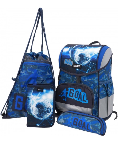 Seljakott koos tarvikutega ABC123 Football Goal, 4-osaline, Fidlock kinnitus