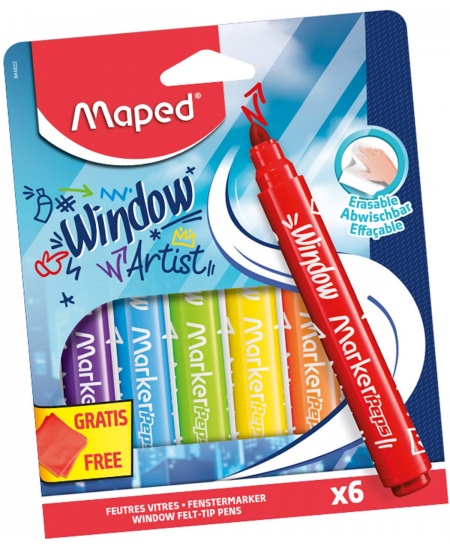 Klaasimarkerid MAPED Marker Peps, 6 tk.