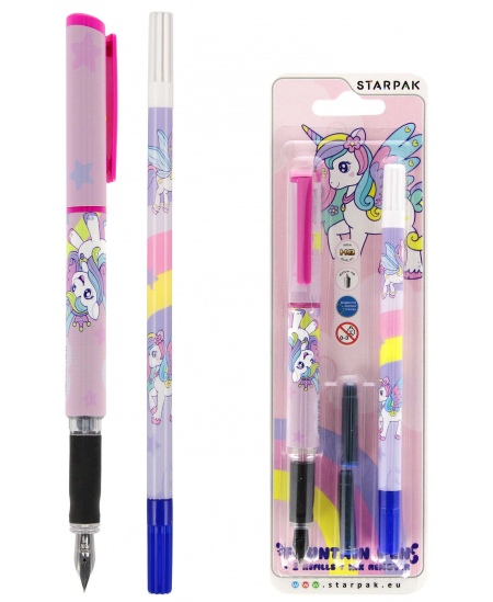 Täitesulepea kustutajaga STARPAK Unicorn, 2 kapslit
