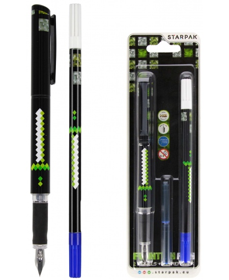 Täitesulepea kustutajaga STARPAK Pixel, 2 kapslit