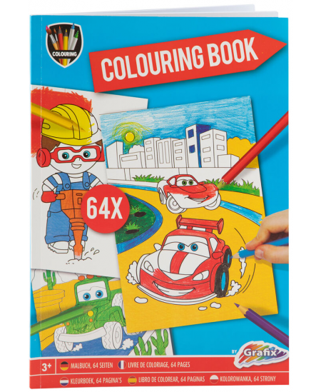 Värvimisraamat GRAFIX Auto, A4, 64 lk.