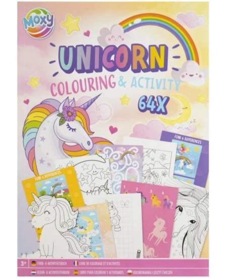 Värvimis- ja ülesanneteraamat GRAFIX Ükssarvik, A4, 64 lk.