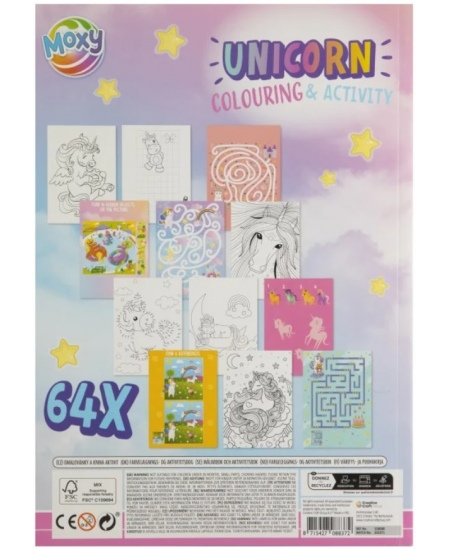 Värvimis- ja ülesanneteraamat GRAFIX Ükssarvik, A4, 64 lk.