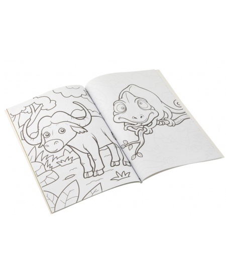 Värvimis- ja ülesanneteraamat GRAFIX Džungel, A4, 64 lk.