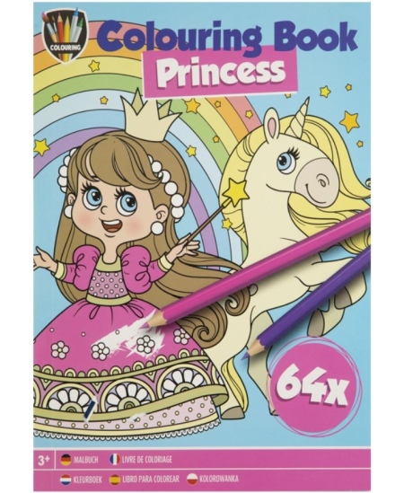 Värvimisvihik GRAFIX Printsess, A5, 64 lk.