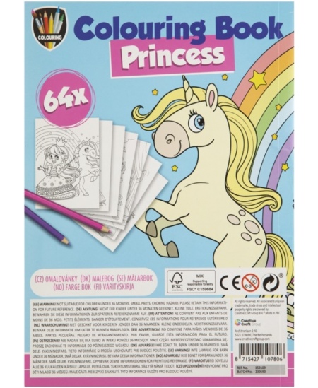 Värvimisvihik GRAFIX Printsess, A5, 64 lk.