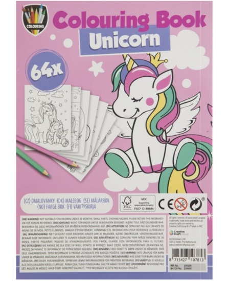 Värvimisvihik GRAFIX Ükssarvik, A5, 64 lk.