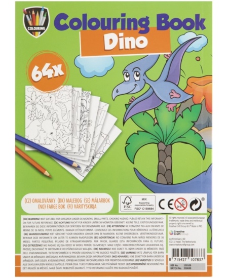 Värvimisvihik GRAFIX Dinosaurus, A5, 64 lk.