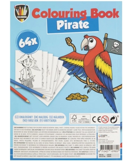 Värvimisvihik GRAFIX Piraat, A5, 64 lk.