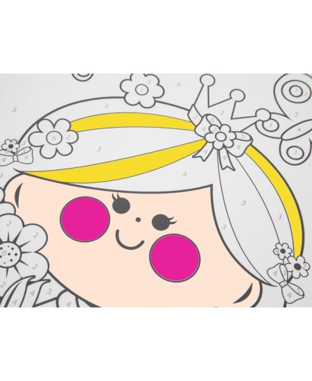 Värvi numbrite järgi komplekt GRAFIX Tüdruk, lõuend, 29,7x19,5 cm