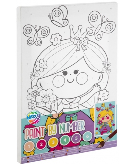 Värvi numbrite järgi komplekt GRAFIX Tüdruk, lõuend, 29,7x19,5 cm