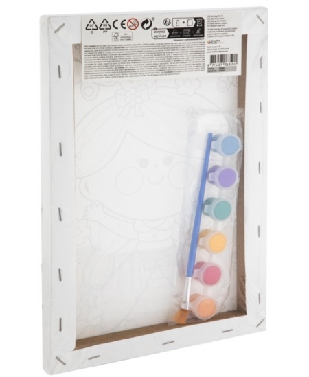 Värvi numbrite järgi komplekt GRAFIX Tüdruk, lõuend, 29,7x19,5 cm