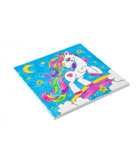 Värvimise komplekt numbrite järgi GRAFIX Ükssarvik, lõuend, 30x30 cm