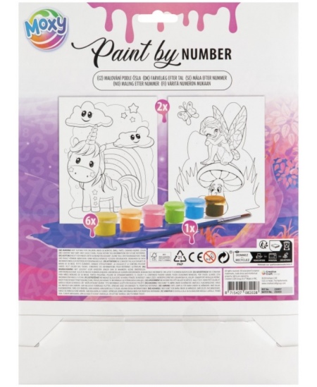 Värvi numbrite järgi komplekt GRAFIX Haldjas, A4, 2 tk.