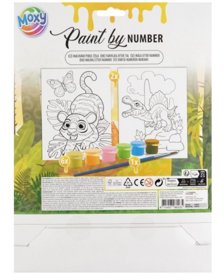 Värvi numbrite järgi komplekt GRAFIX Tiger, A4, 2 tk.