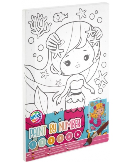 Numbrite järgi värvimise komplekt GRAFIX Merineitsi, lõuend, 29,7x19,5 cm