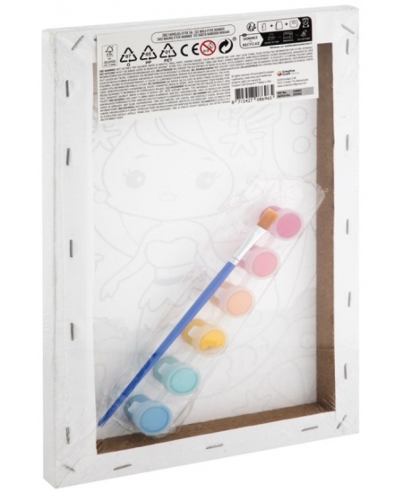 Numbrite järgi värvimise komplekt GRAFIX Merineitsi, lõuend, 29,7x19,5 cm