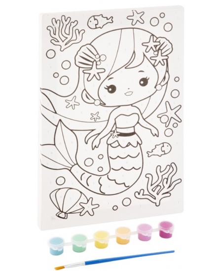 Numbrite järgi värvimise komplekt GRAFIX Merineitsi, lõuend, 29,7x19,5 cm