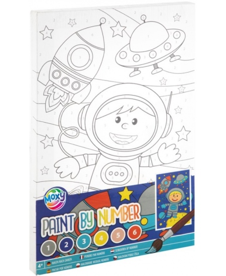 Maalimine numbrite järgi komplekt GRAFIX Kosmonaut, lõuend, 29,7x19,5 cm