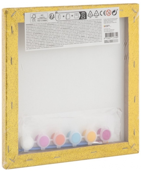 Maalimine numbrite järgi komplekt GRAFIX Lill, sädelev lõuend, 25x25 cm