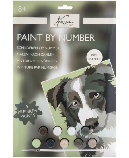 Värvimine numbrite järgi komplekt GRAFIX Koer, papp, 33,5x23,8 cm
