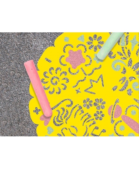 Mandala õuejoonistuste komplekt GRAFIX, 57 cm, 6 värvipliiatsit