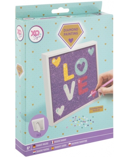Teemantmosaiik lõuendil GRAFIX Love, 15x15 cm