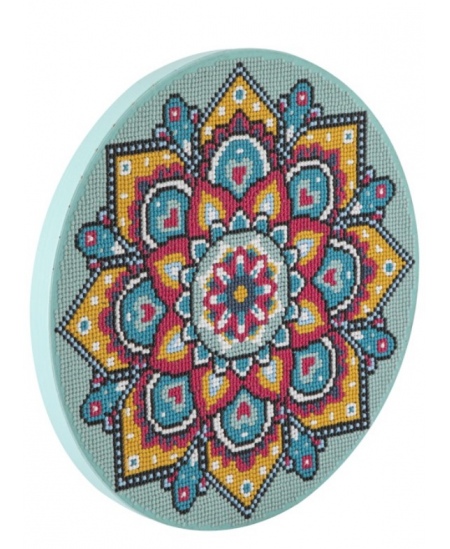 Teemantmosaiik lõuendil GRAFIX Mandala, helesinine, 30 cm