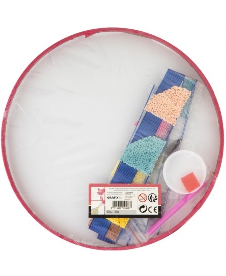 Teemantmosaiik lõuendil GRAFIX Mandala, roosa, 30 cm