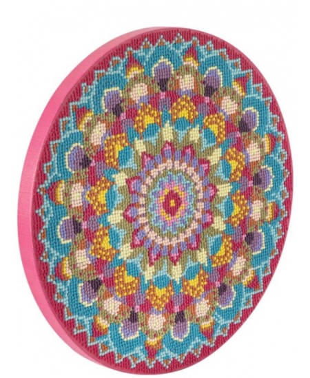 Teemantmosaiik lõuendil GRAFIX Mandala, roosa, 30 cm