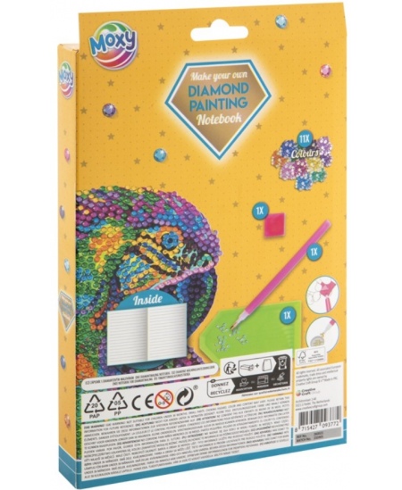 Teemantmosaiik märkmikul GRAFIX, kollane, A5