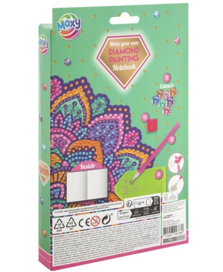 Teemantmosaiik märkmikul GRAFIX, roheline, A5