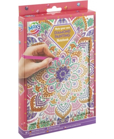 Teemantmosaiik märkmikul GRAFIX, roosa, A5