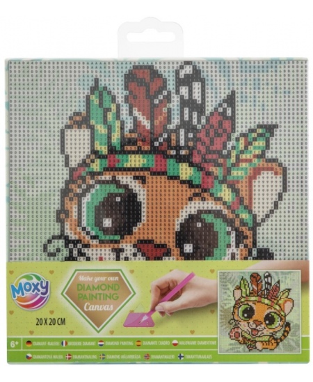 Teemantmosaiik lõuendil GRAFIX Tiger, 20x20cm