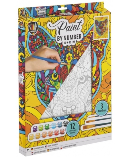 Maalimiskomplekt numbrite järgi GRAFIX Tiiger, lõuend, 30x40 cm