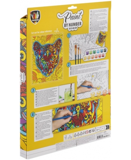 Maalimiskomplekt numbrite järgi GRAFIX Tiiger, lõuend, 30x40 cm