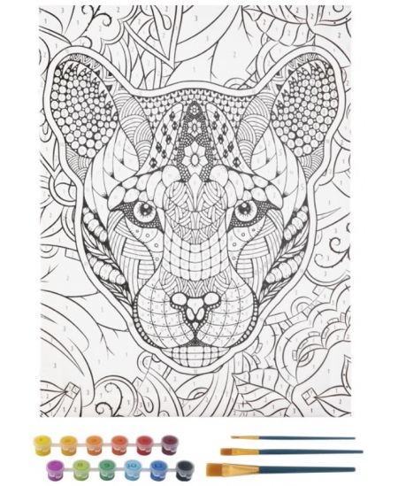 Maalimiskomplekt numbrite järgi GRAFIX Tiiger, lõuend, 30x40 cm