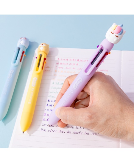 6‑värviline pastapliiats SQUISHY 1, erinevad disainid