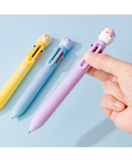 6‑värviline pastapliiats SQUISHY 1, erinevad disainid