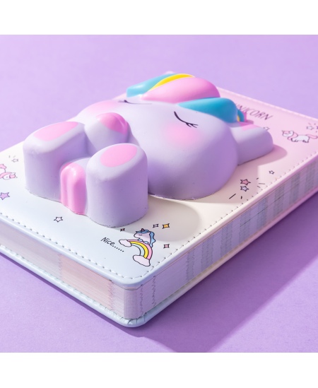 Märkmik SQUISHY Unicorn, 128 lehte