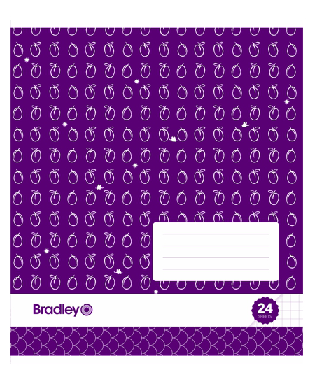 Ruuduline vihik BRADLEY Puuviljad, 24 lehte, 70 gms