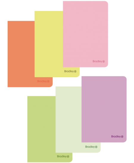 Ruuduline vihik BRADLEY Pastel, A4, 40 lehte, 70 gms