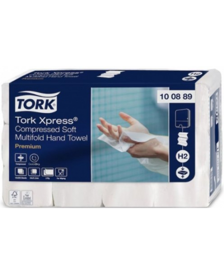 Leht-paberkäterätid TORK Xpress Compressed Soft (H2), 100889, Z-volt, 225 lehte, 1 pakk