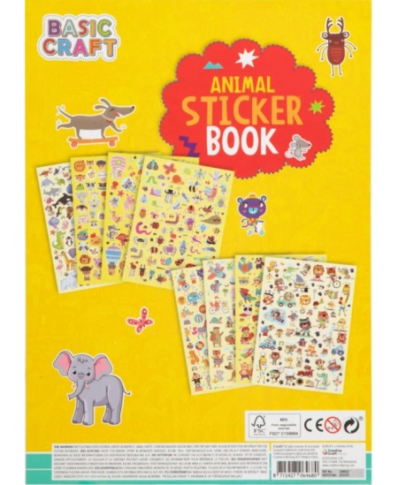 Kleebiseraamat GRAFIX Animal, 8 lehte