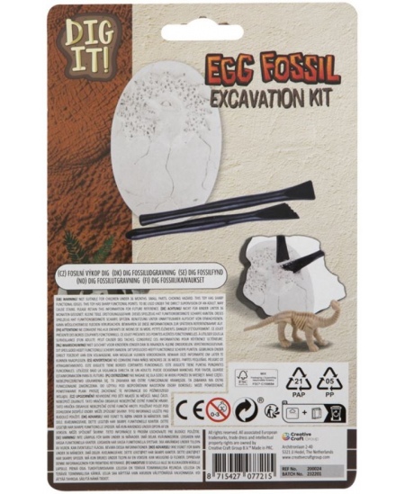 Fossiilide kaevamise komplekt GRAFIX Muna