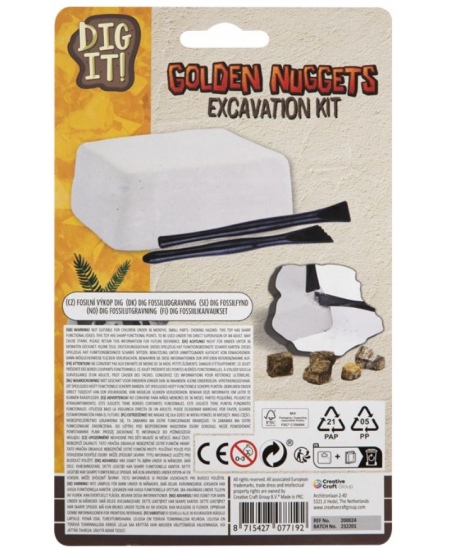 Fossiilide kaevamise komplekt GRAFIX Kullakangid