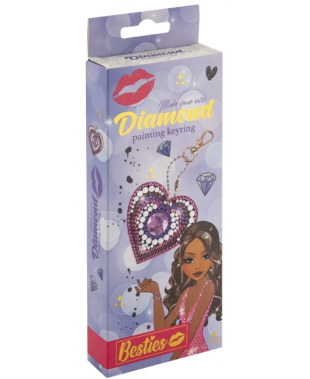 Teemantmosaiigist võtmehoidja BESTIES Südameke