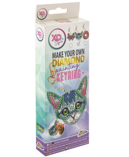 Teemantmosaiigist võtmehoidja XO STYLE Kassipoeg